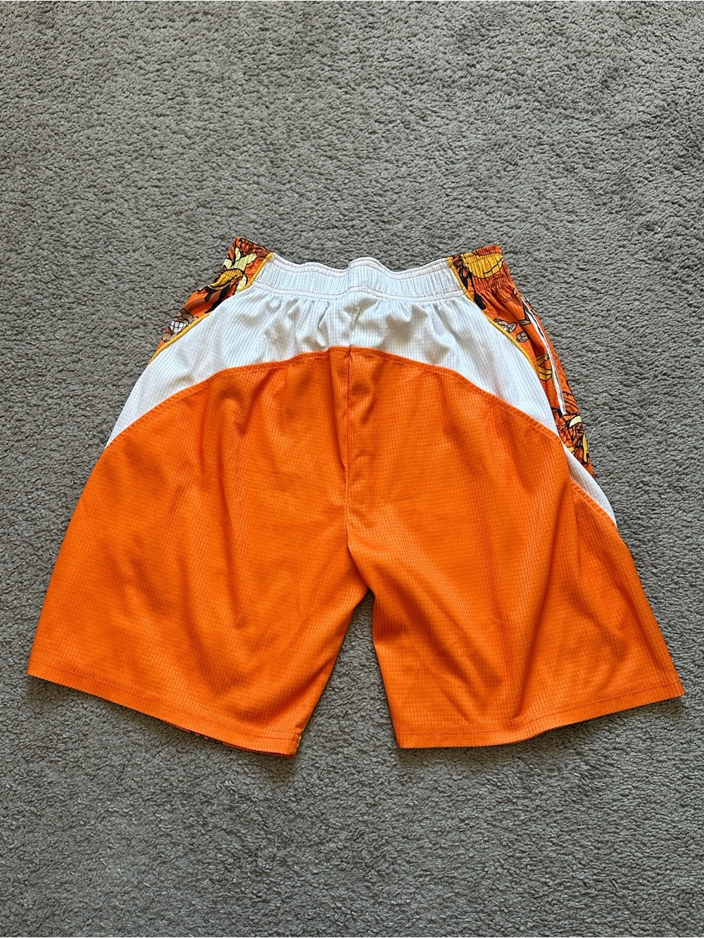 Youth XL Flow Society Orange Monkey Banana Print Athletic Shorts - Picture 6 of 6